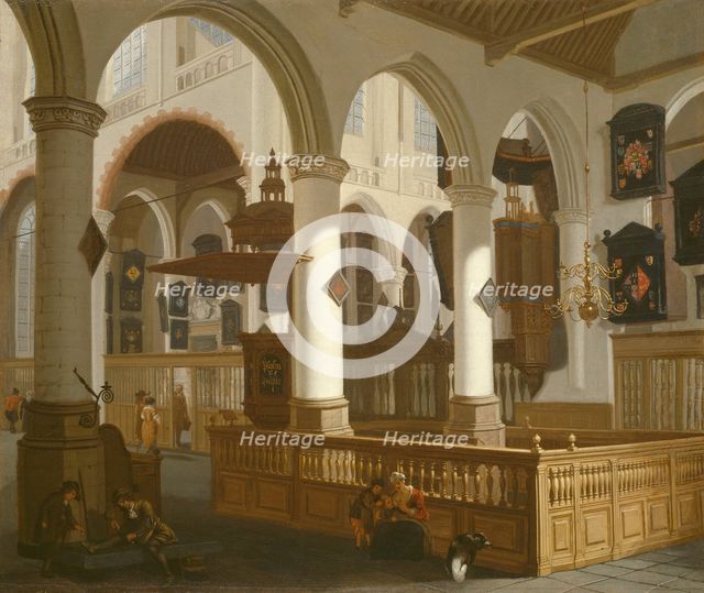 The Oude Kerk, Delft, 1660/70. Creator: Cornelis de Man.