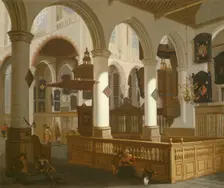 The Oude Kerk, Delft, 1660/70. Creator: Cornelis de Man