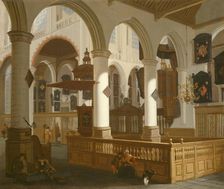The Oude Kerk, Delft, 1660/70. Creator: Cornelis de Man