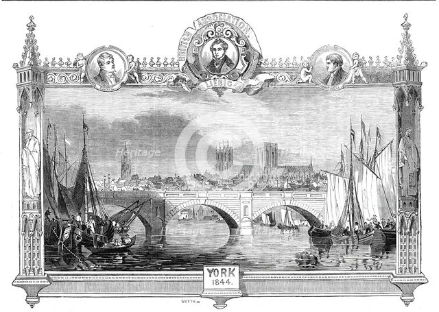 The Ouse Bridge, York, 1844.  Creator: Smyth.