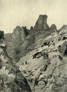 The Outbreak of War - The Drakenberg Mountains Where The Boers Were Laagered 1900. Creator: Unknown