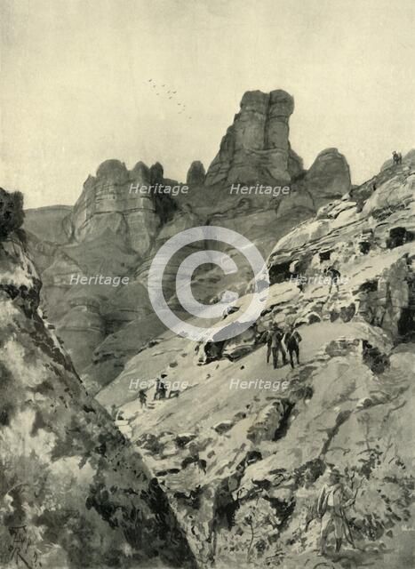 'The Outbreak of War - The Drakenberg Mountains Where The Boers Were Laagered', 1900. Creator: Unknown.