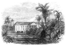The Outbreak in Jamaica: the Governor's House, Spanish Town, 1865. Creator: Unknown