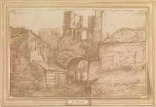The Outer Gate of the Ruins of Brederode Castle, 1607-1674. Creator: Jan Lievens