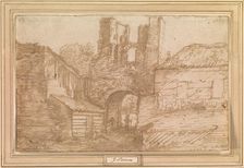 The Outer Gate of the Ruins of Brederode Castle, 1607-1674. Creator: Jan Lievens
