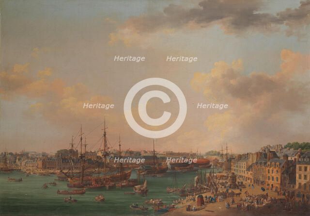 The Outer Harbor of Brest, 1773. Creator: Henri Joseph van Blarenberghe.
