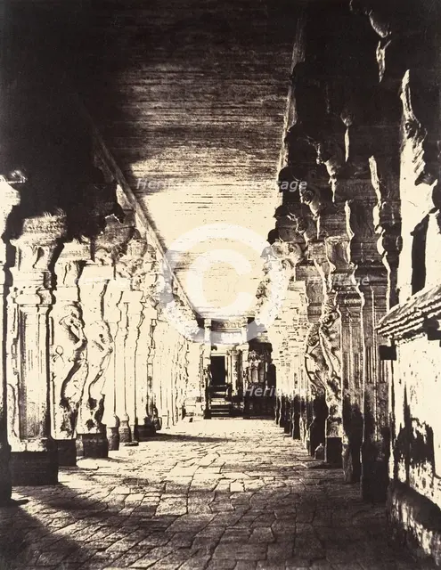 The Outer Prakarum, or Corridor Around the Temple of the God Sundareshawara, January-March 1858. Creator: Captain Linnaeus Tripe.