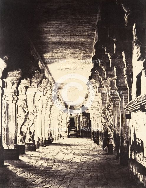 The Outer Prakarum, or Corridor Around the Temple of the God Sundareshawara, January-March 1858. Creator: Captain Linnaeus Tripe.