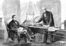 The Outrage on the Trent: Lord Lyons communicating Early Russell's despatch to Mr..., 1862. Creator: Unknown