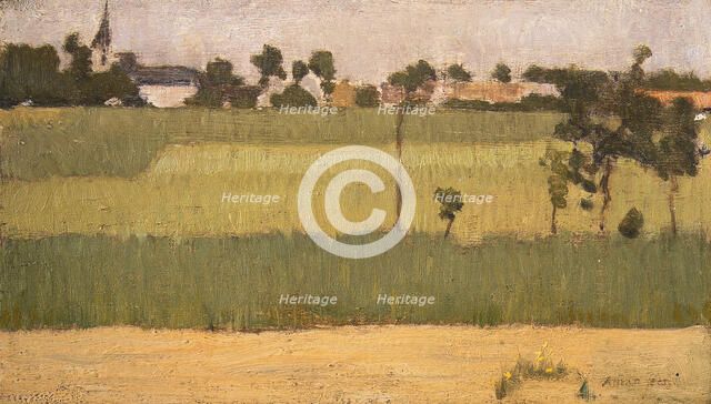 The Outskirts of a Village, ca. 1880. Creator: Edmond Francois Aman-Jean.