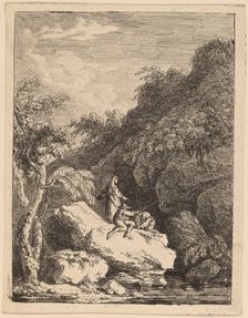 The Outskirts of Florence, on the Way to Rome, c. 1764. Creator: Franz Edmund Weirotter