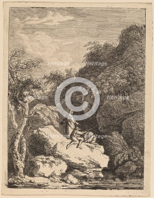 The Outskirts of Florence, on the Way to Rome, c. 1764. Creator: Franz Edmund Weirotter.