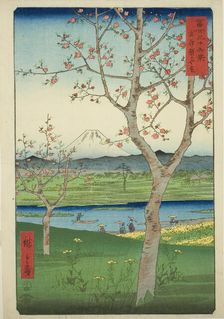 The Outskirts of Koshigaya in Musashi Province (Musashi Koshigaya zai), from the series...,1858. Creator: Ando Hiroshige