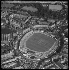 The Oval, home ground of Surrey County Cricket Club, Kennington, London, 1955. Creator: Aerofilms