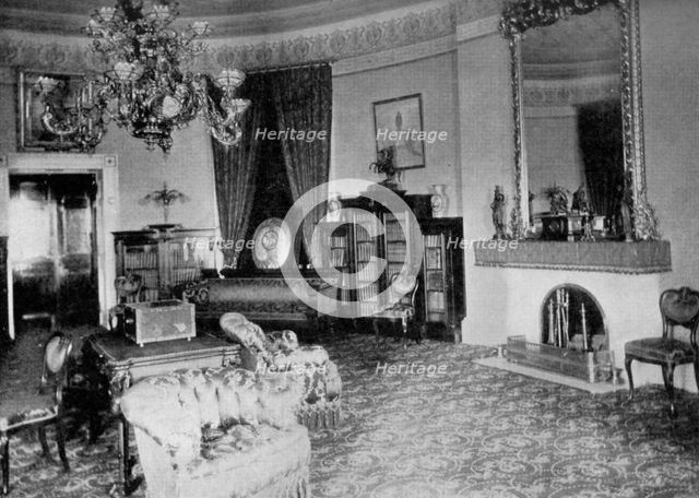 The Oval Sitting-room at the White House, Washington DC, USA, 1908. Artist: Unknown