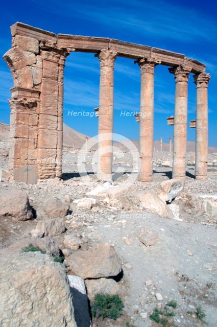The Oval Piazza, Palmyra, Syria.  Creator: Vivienne Sharp.