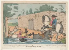 The Overthrow of Dr. Slop (Tristram Shandy), 1800-20. Creator: Unknown