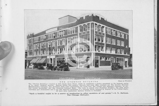 The Overton building located at 3621 South State Street, might be considered a modest..., 1925. Creator: Unknown.