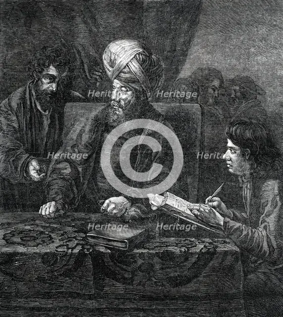 The Owner of the Vineyard Paying his Labourers..., 1850. Creator: Unknown.
