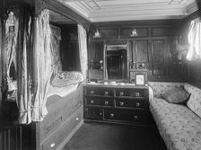 The owner's cabin on steam yacht Venetia 1920. Creator: Kirk & Sons of Cowes