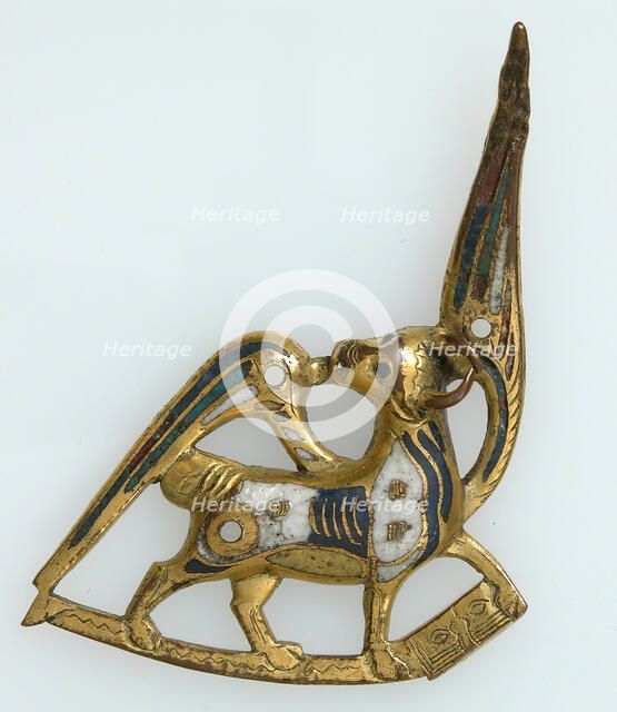 The Ox of Saint Luke (one of two appliqués from a book cover), French, ca. 1200-1225. Creator: Unknown.