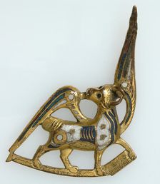 The Ox of Saint Luke (one of two appliqués from a book cover), French, ca. 1200-1225. Creator: Unknown