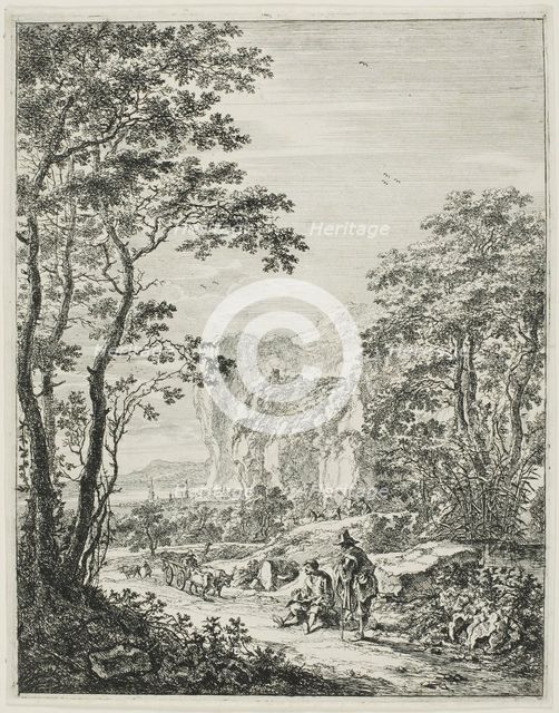 The Ox-Cart, from Upright Italian Landscapes, 1638/52. Creator: Jan Dirksz Both.