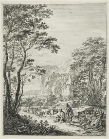 The Ox-Cart, from Upright Italian Landscapes, 1638/52. Creator: Jan Dirksz Both