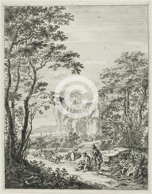 The Ox-Cart, from Upright Italian Landscapes, 1638/52. Creator: Jan Dirksz Both.