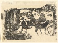 The Ox Cart (Le char a boeufs), in or after 1895. Creator: Paul Gauguin