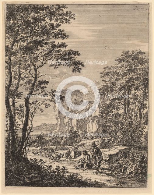 The Ox-Cart: View between Ancona and Sinigaglia. Creator: Jan Dirksz Both.