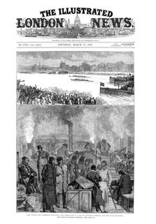 The Oxford and Cambridge Boat-Race..., 1880. Creator: Unknown