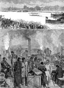 The Oxford and Cambridge Boat-Race, 1880. Creator: Unknown