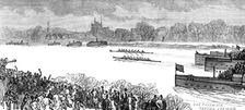 The Oxford and Cambridge Boat-Race: the race on Monday morning, 1880. Creator: Unknown
