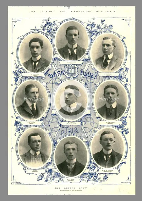 The Oxford Crew, Oxford and Cambridge Boat Race, 1898. Creator: Hills and Saunders.