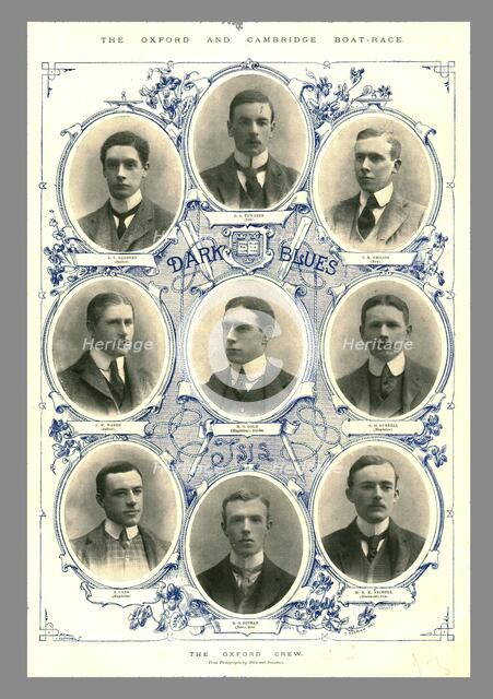 The Oxford Crew, Oxford and Cambridge Boat Race, 1898. Creator: Hills and Saunders.