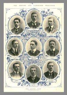 The Oxford Crew, Oxford and Cambridge Boat Race, 1898. Creator: Hills and Saunders