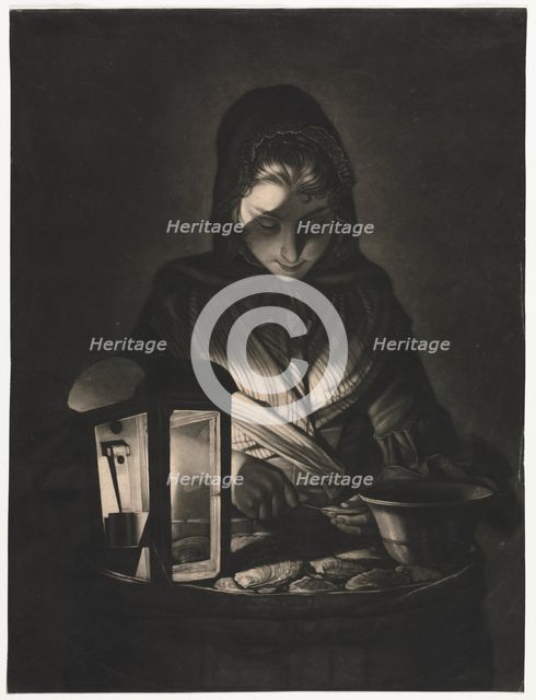 The Oyster Woman, 1769. Creator: Philip Dawe (British).