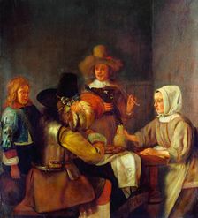 The Oyster Meal, between 1650 and 1655. Creator: Hendrick van der Burch