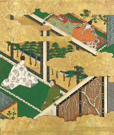 "The Oak Tree" (Kashiwagi), late 16th-early 17th century. Creator: Tosa Mitsuyoshi
