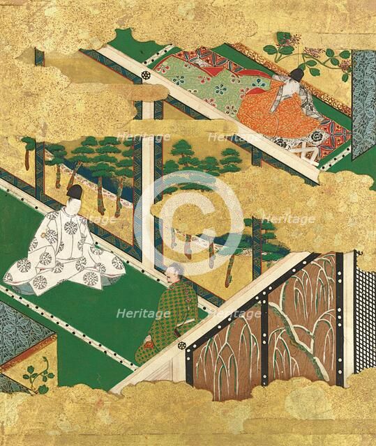 "The Oak Tree" (Kashiwagi), late 16th-early 17th century. Creator: Tosa Mitsuyoshi.