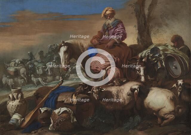 The Oath of Abraham’s Servant, c. 1650-1659. Creator: Giovanni Benedetto Castiglione (Italian, 1609-1664).