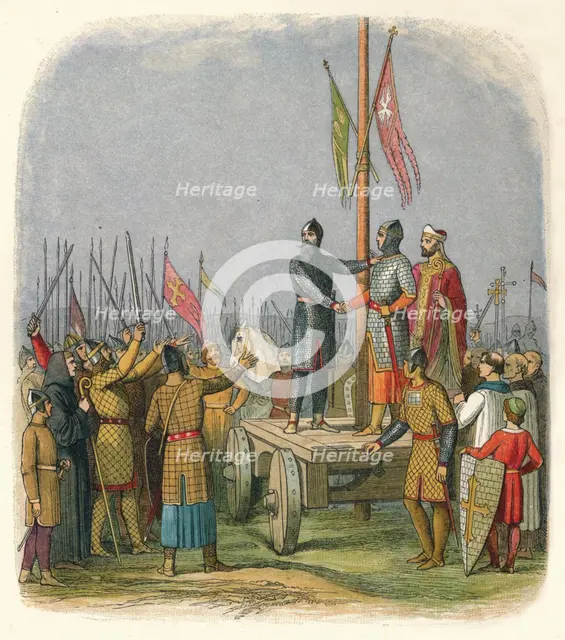 'The oath of Walter l'Espec', 1138 (1864). Artist: James William Edmund Doyle.