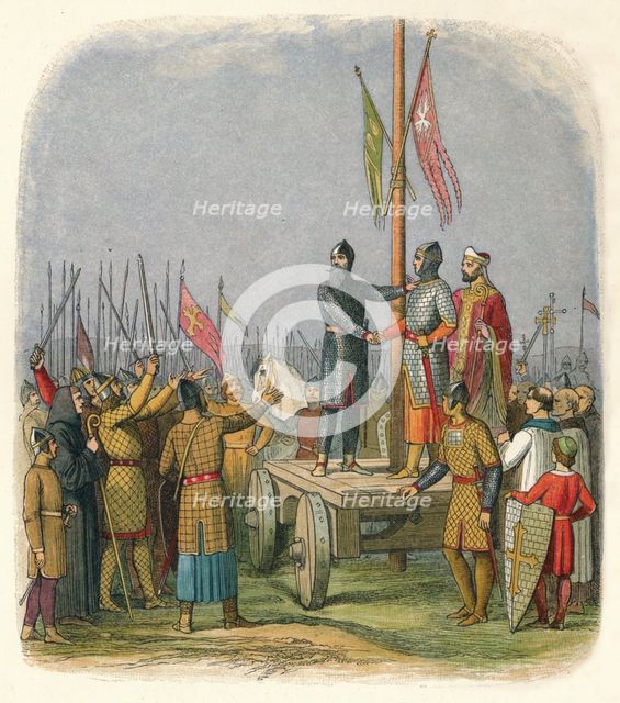 'The oath of Walter l'Espec', 1138 (1864). Artist: James William Edmund Doyle.