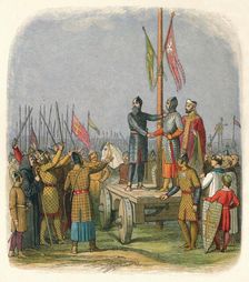 The oath of Walter l'Espec 1138 (1864). Artist: James William Edmund Doyle