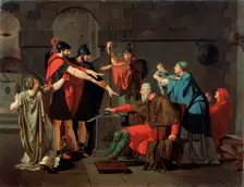 The Oath of the Horatii 1791. Artist: Armand Charles Caraffe