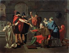 The Oath of the Horatii 1791. Artist: Armand Charles Caraffe