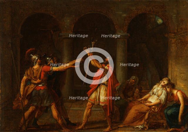 The Oath of the Horatii (Study), 1784. Artist: David, Jacques Louis (1748-1825)
