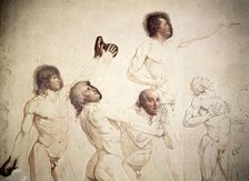 The Oath of the Tennis Court (unfinished), detail, 1791-1792. Artist: Jacques-Louis David