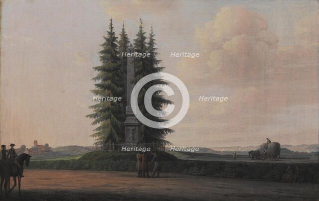 The Obelisk erected in Honour of the Statesman J.H.E. Bernstorff in Gentofte, North of..., 1788. Creator: Erik Pauelsen.